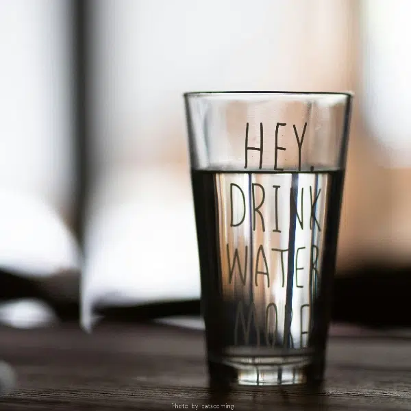 A cup of water