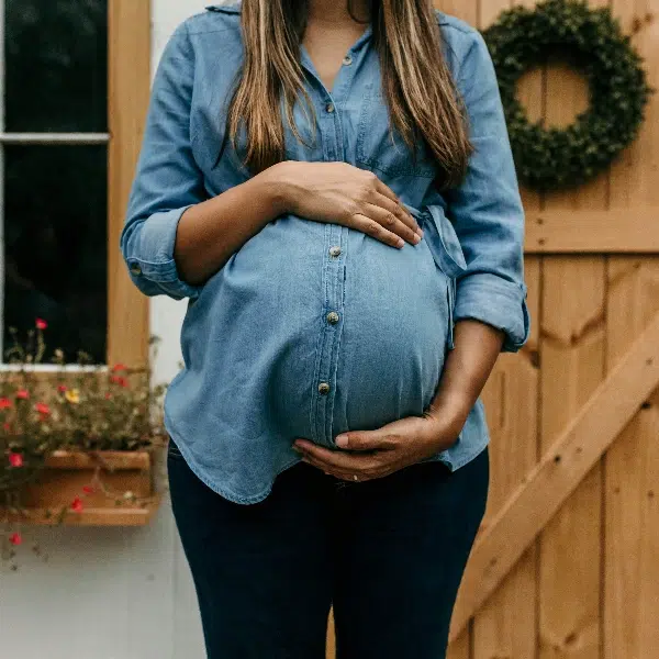 A pregnant woman