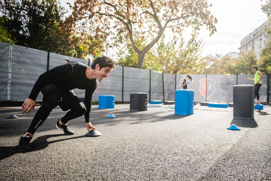 People wearing compression suits for exercise