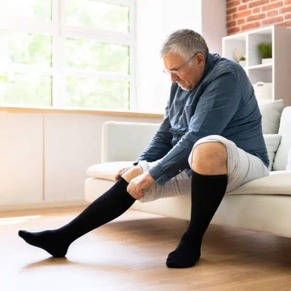 Compression socks for elderly mobility challenges